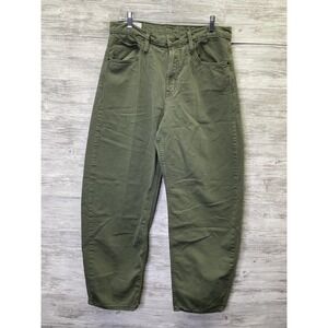 Gap Pants Womens 12L Green Barrel High Rise Chino Tapered Twill Casual